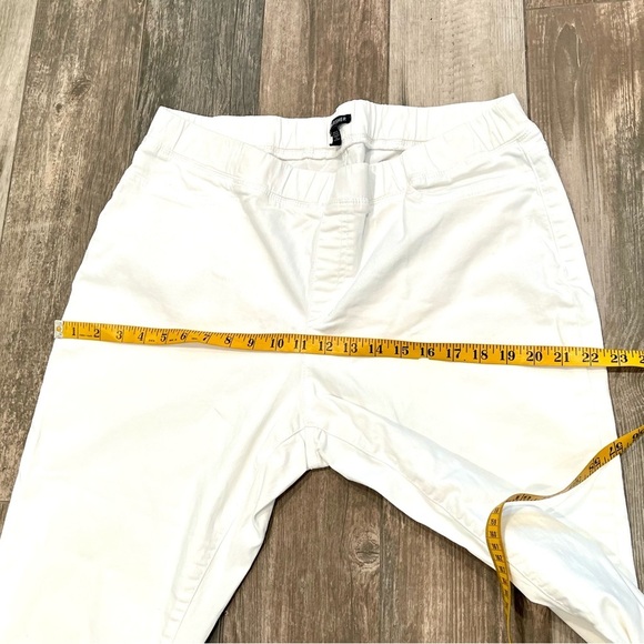 Eileen Fisher Organic Cotton Skinny Pull On Jeggings Denim Jeans Size XL White - Picture 11 of 12